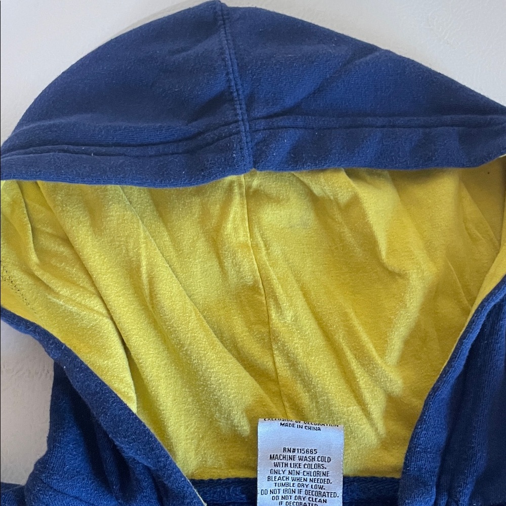 Looney Tunes Kids Blue And Yellow "World's Best Hunter" Hoodie. Size L. - Picture 7 of 8